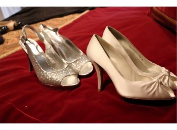 Women's Shoes Silver Rampage Size 8.5M And Stuart Weitzman 7.5 W