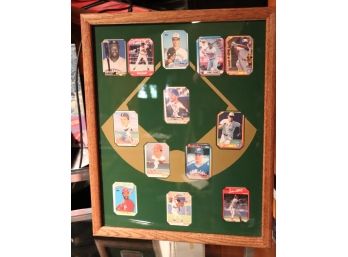 Framed Baseball Diamond Card Display