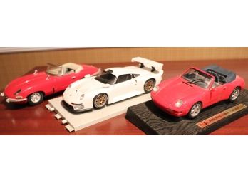 Toy Car Lot Includes Maitso Porsche 911, Lamborghini And Red Convertible