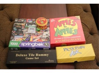 Board Games Includes And Puzzles Includes Apples To Apples Jewish Edition & Tile Rummy