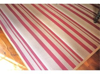 Large Striped Country Style Area Rug 120' L X 120' W