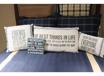 Decorative Sentiment Pillows From Primitives By Kathy With Friendship Plaque