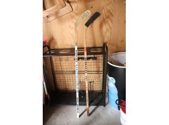 2 Wood Hockey Sticks Signed By Islander Legend Bobby Nystrom