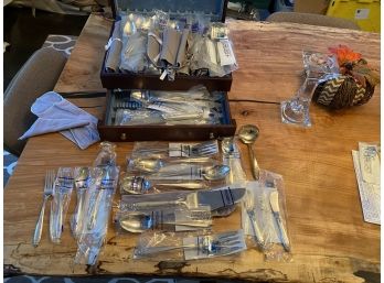 Like BRAND NEW Prelude International Sterling Flatware Service For 16+ Serving Pc's Still In Plastic Bags