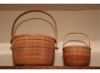 BEAUTIFUL HANDMADE WOVEN BASKET IN THE STYLE OF JOSH MARASCA 10 D X 6 TALL