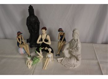 COLLECTION OF WOMEN IN CONTEMPLATION & RELAXATION INCLUDES PORCELAIN & RESIN PIECES