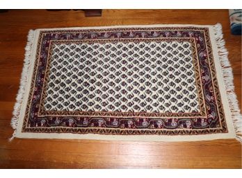 GENUINE HAND-WOVEN ORIENTAL SCATTER RUG 100 WOOL PILE WITH PAISLEY DESIGN MEASURES 30' W X 48' L