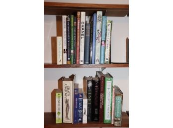 COLLECTION OF BOOKS TITLES INCLUDE CHANEL, LIMOGES, AMERICAN CLOCKS, GRAYS ANATOMY, GREAT KITCHENS & MORE