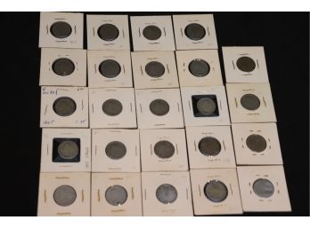 COLLECTION OF 24 V NICKELS (1883- 1912) INCLUDES FOUR EARLY MINT DATES, CAN SHIP