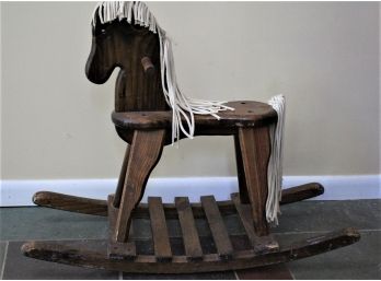 Vintage Wood Rocking Horse