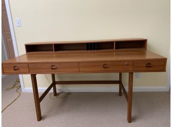 Peter Lovig Nielsen Danish MCM Style Teak Flip Top Desk