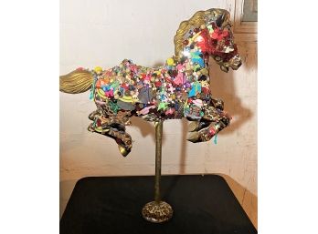 Fun Handmade Decorative Embellished Carousel Horse