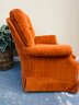 Super Groovy Vintage Orange Lazy Boy Rocking Chair With Round Base