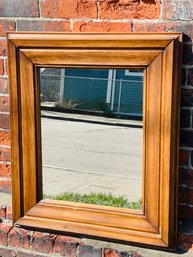 1980s Wood Mirror