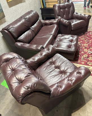 Howard Lorton Galleries Love Seat 2 Chairs And Ottoman