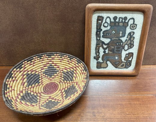 Woven Basket And Tribal Handmade Art