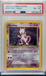 1999 Pokemon Base Set Holo Rare Foil Mewtwo 10/102 #10 PSA 6