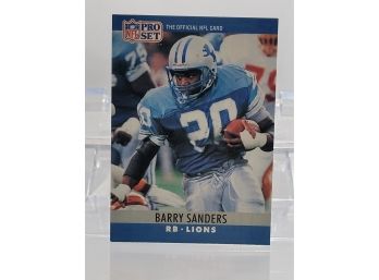 1990 BARRY SANDERS 2ND YEAR PRO SET FOOTBALL CARD DETROIT LIONS #102