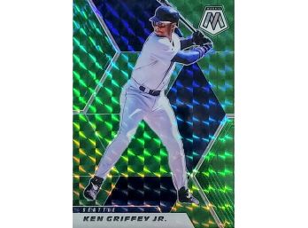 2021 Panini Mosaic Ken Griffey Jr #162 Green Mosaic Prizm - Mariners