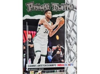 Giannis Antetokounmpo 2021-22 Panini NBA Hoops PRIME TWINE Insert #11 Bucks