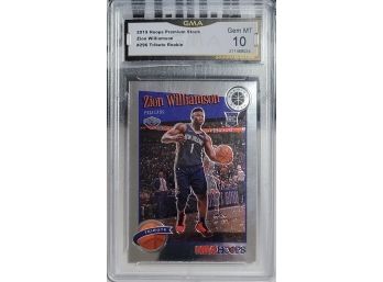 2019-20 Panini NBA Hoops Zion Williamson Premium Stock Rookie Tribute Base RC / Graded 10