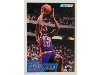 Dennis Rodman 1993-94 Fleer #64 Detroit Pistons Basketball Card