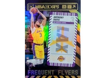 2021-22 Panini NBA Hoops Anthony Davis Frequent Flyers # 10 SP Gold Foil Lakers