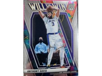 2020-21 Mosaic Basketball #20 Anthony Davis Will To Win Insert - Lakers