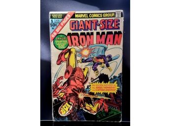 GIANT-SIZE IRON MAN #1 - THE GOLDEN AVENGER! - 1975