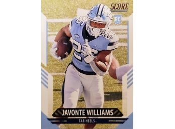 2021 PANINI SCORE NFL Football Trading ROOKIE Card Of  JAVONTE WILLIAMS #312