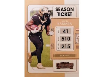 2021 Contenders Season Ticket Alvin Kamara New Orleans Saints #71