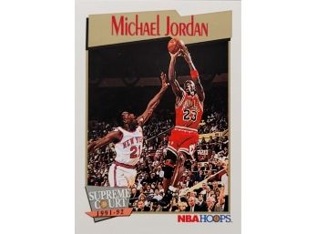 1991-92 HOOPS MICHAEL JORDAN BULLS SUPREME COURT #455 NBA BASKETBALL CARD