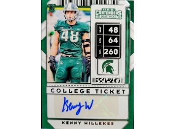 Kenny Willekes 2020 Panini Contenders Draft Picks College Ticket Autograph