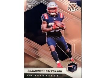 2021 Mosaic Rhamondre Stevenson Rookie Card #337 Patriots