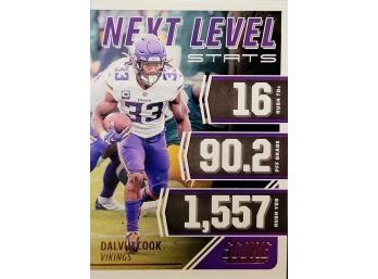 DALVIN COOK - NL16- 2021 PANINI SCORE 'NEXT LEVEL STATS' INSERT FOOTBALL CARD