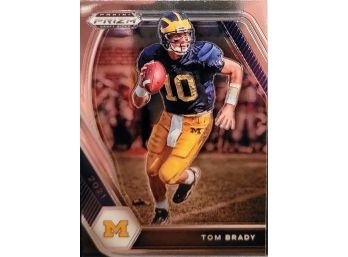 Tom Brady 2021 Silver Prizm Draft Picks Card #6 Panini Michigan Wolverines Tampa Bay Buccaneers New England Pa