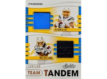 2020 Panini Absolute Team Tandem Materials /199 Keenan Allen Mike Williams #33