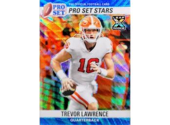 2021 Leaf Pro Set Stars Metal Blue Wave /30 Trevor Lawrence #12 Rookie RC