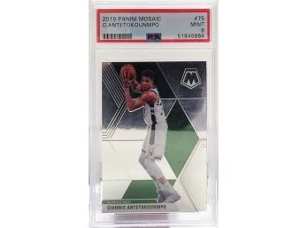 Giannis Antetokounmpo 2019 Panini Mosaic Basketball Card #75 PSA 9