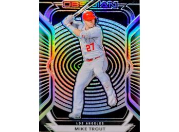 Mike Trout 2021 Panini Chronicles Obsidian  #50