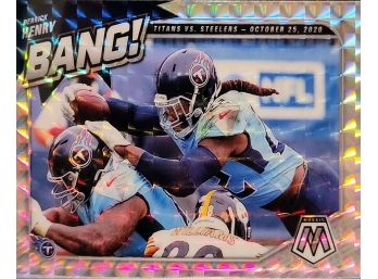 2021 Panini Mosaic Bang! Silver Prizm Derrick Henry #B-6 Tennessee Titans