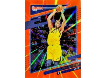 Rudy Gobert 182 Orange Laser 2021-22 Panini Donruss Basketball Card