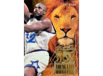 1995 94-95 Fleer Young Lion Shaquille O'Neal #5, Insert, Orlando Magic, HOF