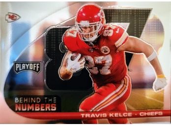 2021 PANINI PLAYOFF BEHIND THE NUMBERS SILVER PRIZM #15 TRAVIS KELCE CHIEFS