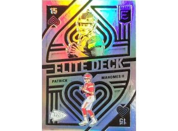 Patrick Mahomes 2021 Elite Deck Card No. 16 Kansas City Chiefs Quarterback