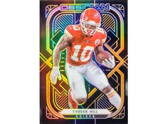 2021 PANINI OBSIDIAN TYREEK HILL /75 ELECTRIC ORANGE CHIEFS DOLPHINS