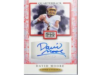 2021 Sage Hit  Draft David Moore Red Parallel  Rookie Autograph Auto Panthers