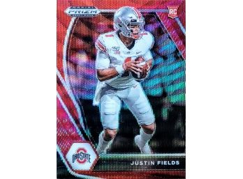 2021 Panini Prizm Draft Picks Purple Wave SP Justin Fields RC #121