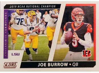 2021 SCORE CARD  JOE BURROW  2019 NCAA NATIONAL CHAMPION  LSU / BENGALS CC1