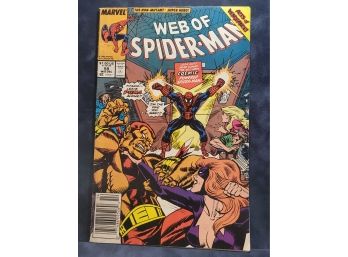 1989 Web Of Spider-man #59 Cosmic Powers Spider-Man, Guest Villians: Titania And Puma VG-F Vintage Marvel Comi